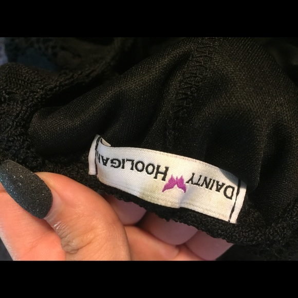 Strapless Black Lace Maxi Dress - Picture 4 of 4